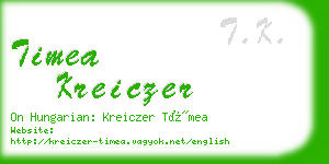 timea kreiczer business card